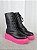 Bota Coturno Preto/Pink - Imagem 1