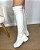 Bota Tratorada Over The Knee Off White - Imagem 1