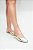 Sara - Sapatilha Feminina Slingback Bicolor Bico Quadrado Prata/Ouro - Imagem 2