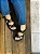 |PRÉ-VENDA| Vivi - Sandália Papete Feminina Tiras Velcro com Metal Ouro Preto - Imagem 11