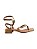 Zuri - Sandália Feminina Boho Tiras em Dedo com Metais Caramelo - Imagem 1