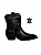 Asha - Bota Couro Western Cano Curto Preto - Imagem 1