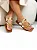 Niva - Tamanco Feminino Flat Rasteiro Tiras Dedo com Metais Ouro Off White - Imagem 4