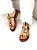 Eloá - Sandália Feminina Rasteira Flat Tiras Metal Ouro Caramelo - Imagem 4