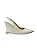 Elise - Sapato Feminino Slingback Anabela Off White - Imagem 1