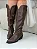 Lana - Bota Couro Western Cano Longo Marrom - Imagem 5