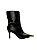 Sophia - Bota Bico Fino Ponteira Metálica Salto Fino Preto - Imagem 1