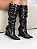Elise - Bota Cano Longo Slouch Bico Fino Salto Anabela Preto - Imagem 2