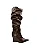 Elise - Bota Cano Longo Slouch Bico Fino Salto Anabela Café - Imagem 1