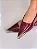 Sophia - Sapatilha Slingback Bico Fino Ponteira Metálica Marsala - Imagem 8