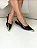 Sophia - Sapatilha Slingback Bico Fino Ponteira Metálica Preto - Imagem 2