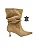 Alice Slouch - Bota Couro Camurça Bico Fino Salto Kitten Bege - Imagem 1