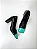 Gabrielle - Sapato Scarpin Bico Quadrado Preto/Turquesa - Imagem 12