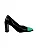 Gabrielle - Sapato Scarpin Bico Quadrado Preto/Turquesa - Imagem 1