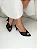 Alina - Tamanco Feminino Bico Folha Peep Toe Preto - Imagem 3