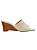 Eva - Tamanco Feminino Gáspea Tressê Anabela Off White - Imagem 1