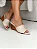 Eva - Tamanco Feminino Gáspea Tressê Anabela Off White - Imagem 2