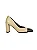 Gabrielle - Sapato Scarpin Bico Quadrado Preto/Nude - Imagem 1