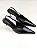 Izabel - Sapato Slingback Bico Fino Salto Fino em Metal Dourado Preto - Imagem 10