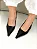 Izabel - Sapato Slingback Bico Fino Salto Fino em Metal Dourado Preto - Imagem 6
