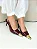 Helena - Sapato Slingback Bico Fino Ponteira Metálica Salto Fino Marsala - Imagem 3