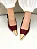 Helena - Sapato Slingback Bico Fino Ponteira Metálica Salto Fino Marsala - Imagem 5
