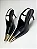 Helena - Sapato Slingback Bico Fino Ponteira Metálica Salto Fino Preto - Imagem 9