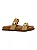 Zita - Tamanco Birken Feminino Tiras em Ráfia Metal Ouro Natural - Imagem 1