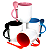 Caneca com Colher e Alça Colorida - 325ml - Imagem 1