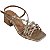 Sandália Feminino Metalizado Salto Bloco Vizzano - Imagem 3