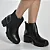 Bota Feminina Casual Cano Curto Salto Bloco Via Marte - Imagem 6