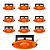 Kit com 10 lanterna Lateral Led 12v 24v Universal Oval Amarela - Imagem 1