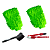 Kit Completo de Limpeza Automotiva Torquehammer - 4 Peças (Luvas de Microfibra ( cor aleatória ) + Escova de Rodas + Pincéis de Detalhamento) - Imagem 1