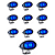 Kit 10 Spot Blue LED – Sinalização - Imagem 1