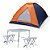 Kit Camping Barraca Panda 4 pessoas + Mesa Dobrável com Banquetas Alumínio - Imagem 1