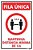 Placa Fila Unica Distancia 1MT PS260 20X30 - Imagem 1