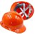 Capacete MSA V-Gard C/ Carneira Push Key e Jugular Laranja CA 498 - Imagem 2