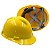 Capacete MSA V-Gard C/ Carneira Push Key e Jugular Amarelo CA 498 - Imagem 2