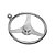 Volante Náutico Aço Inoxidável com Knob 13-1/2 Pol - Imagem 1