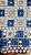 Africano Branco com Azul e Dourado Bordado Luxo - Imagem 1