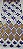 Africano Azul com Dourado Bordado Luxo - Imagem 1