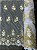 Tule Branco com Dourado Bordado - Imagem 1