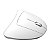 Mouse Sem Fio Recarregável 2.4 Ghz Vertical Ergonômico Ortopédico Power Fit 1600 Dpi Branco Usb - Pm300 - Imagem 2