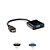 Adaptador Conversor PlusCable HDMI x VGA - ADP-HDMIVGA10BK - Imagem 1
