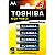 Pilha Alcalina AA 1,5V LR6GCP (C/4 Pilhas) Toshiba - Imagem 1