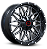 KIT 4 RODAS - DAVIE R18X9 6X139 - PRETO DIAMANTADO - Imagem 1