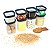 Kit 8 Potes Herméticos Quadrado Porta Alimentos Jogo Mantimentos Organizar Cozinha - Imagem 2