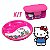 Kit Pratinho Bebê Infantil e Marmitinha Lancheira Organizador Hello Kitty 50 Anos Personagem - Imagem 2