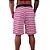 Bermuda Masculina Moletom MXD Conceito Listrado Rosa - Imagem 2