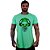 Camiseta Longline Masculina Manga Curta MXD Conceito Green Glasses Skull - Imagem 7